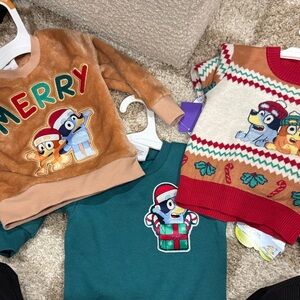 3 bluey sweaters size 12 months